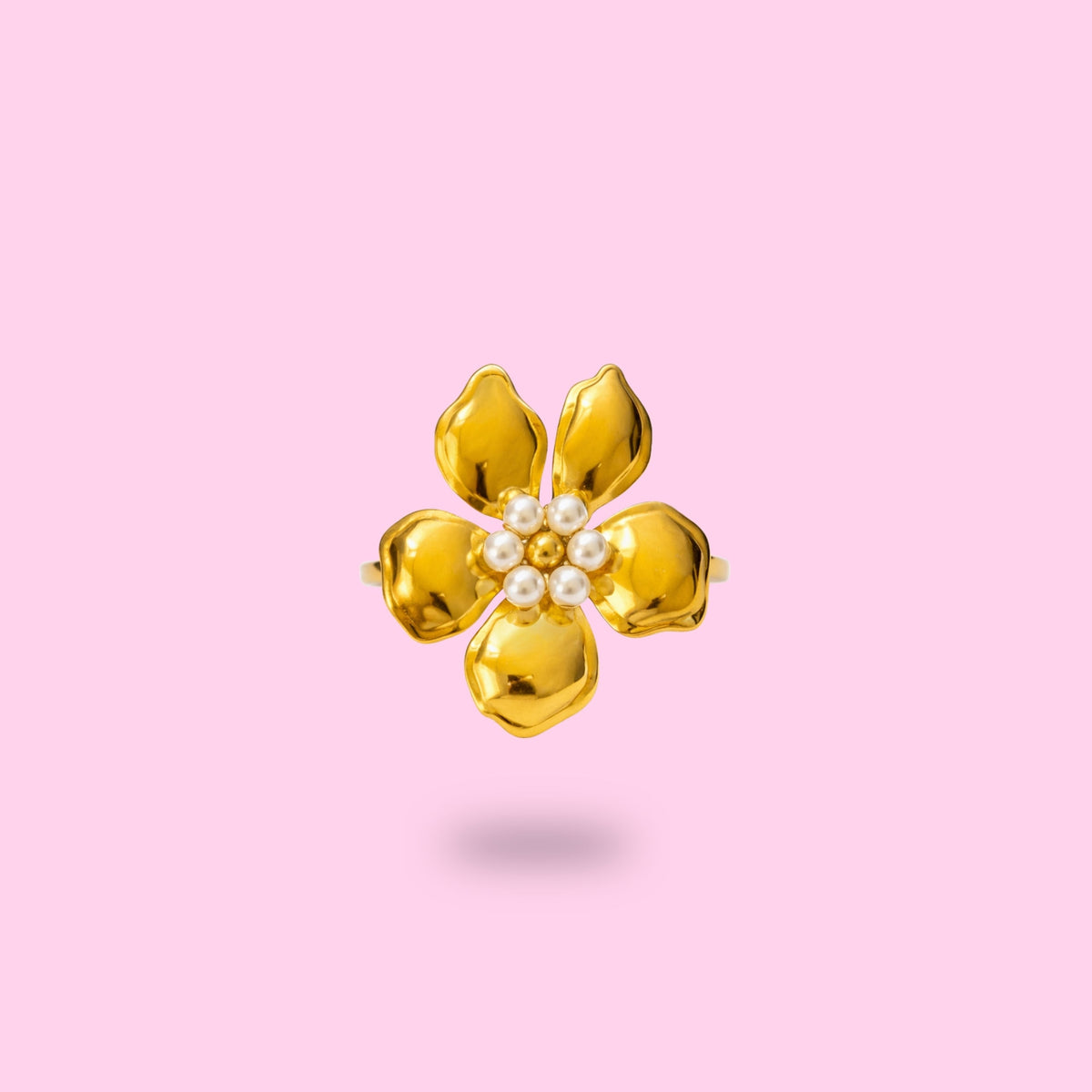 Bague Fleur perlée