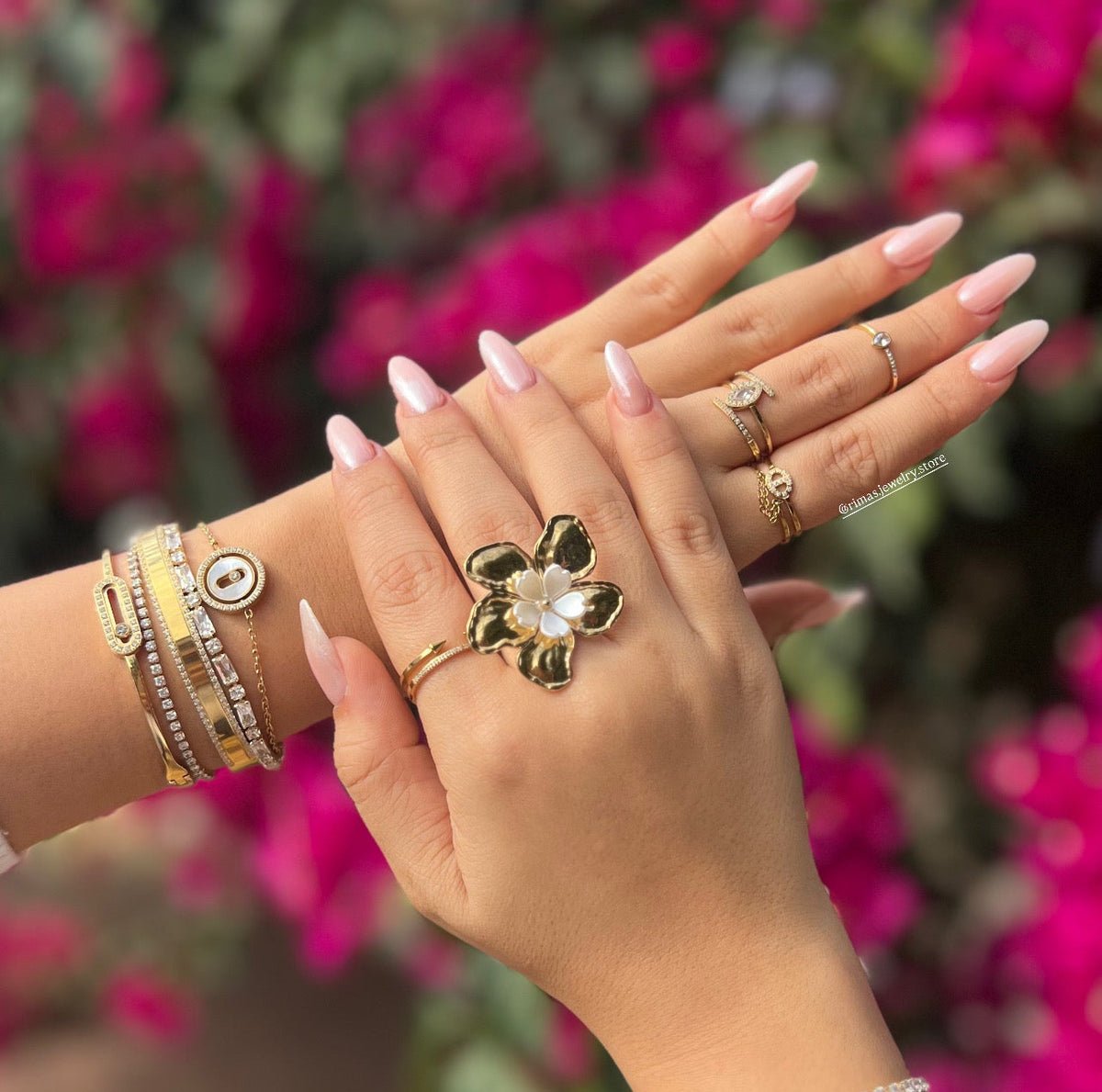 Bague Bloom Nacrée