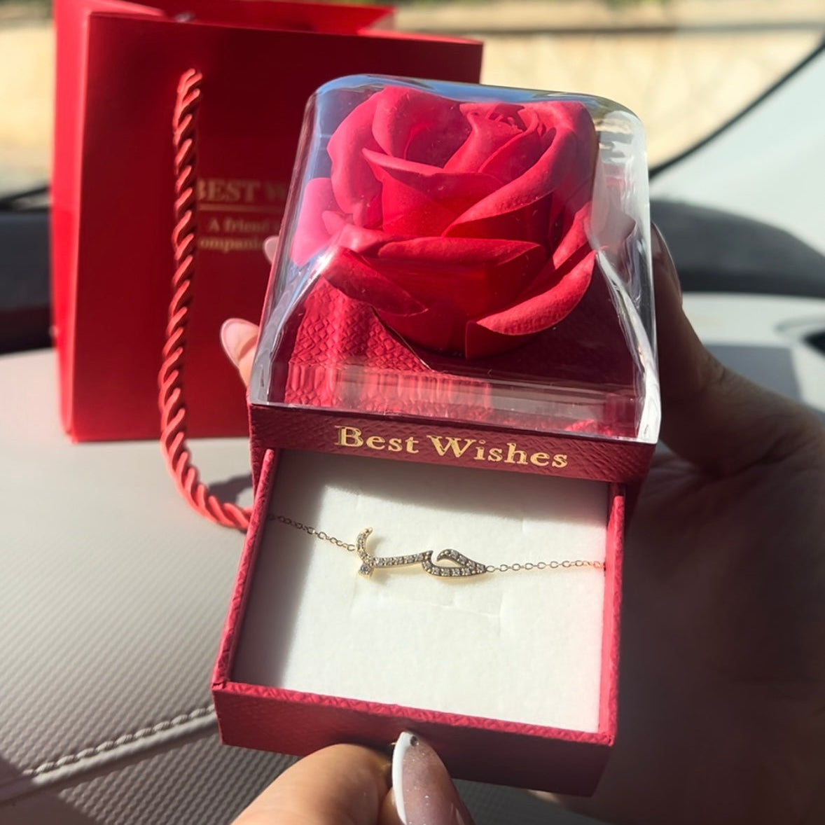 Boite bijoux à fleur éternelle