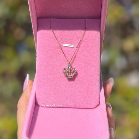 Collier-queen-crown-princesse-acier-inoxydable