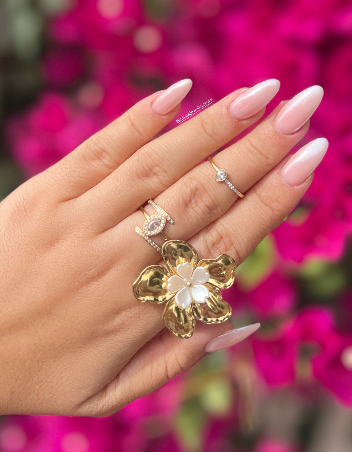 Bague Bloom Nacrée