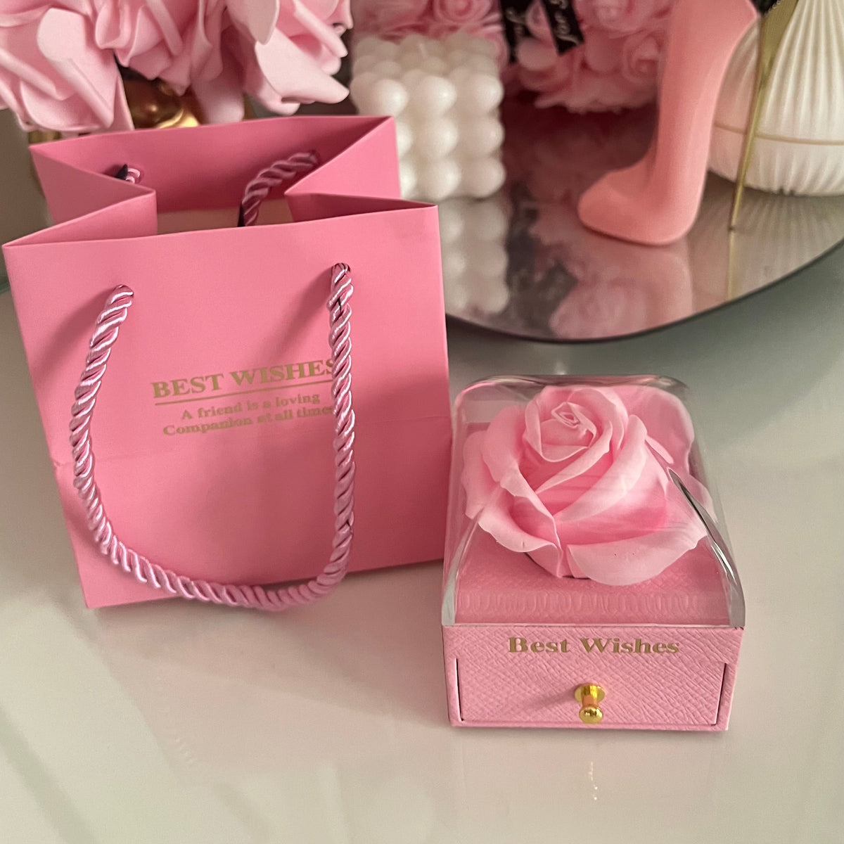 Boite bijoux à fleur éternelle