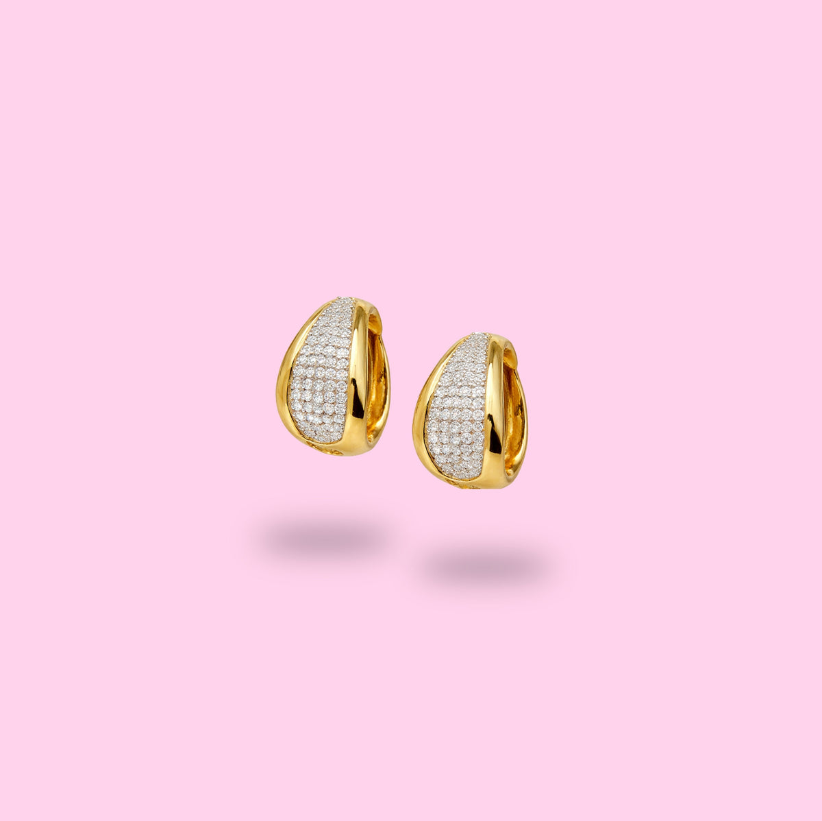 boucles d’oreilles mini créoles épaisses dorées