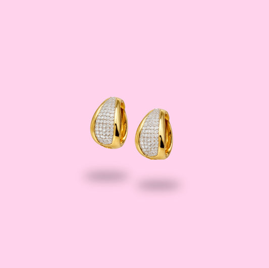 boucles d’oreilles mini créoles épaisses dorées